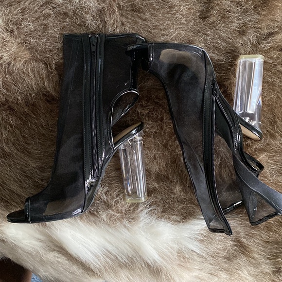Black mesh clear heel - Picture 2 of 4